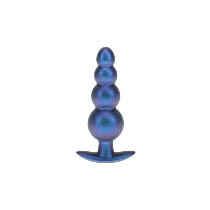 Ouch! Beaded Anal Plug - Metallic Blue