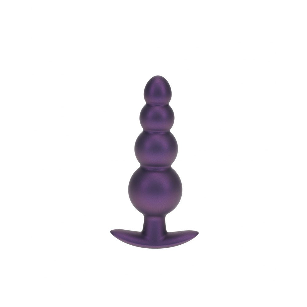 Ouch! Beaded Anal Plug - Metallic Purple