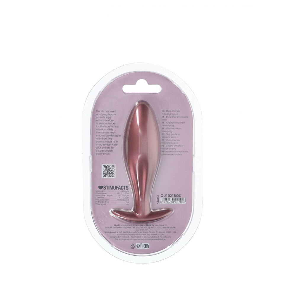 Ouch! Oval Anal Plug - Rose Gold