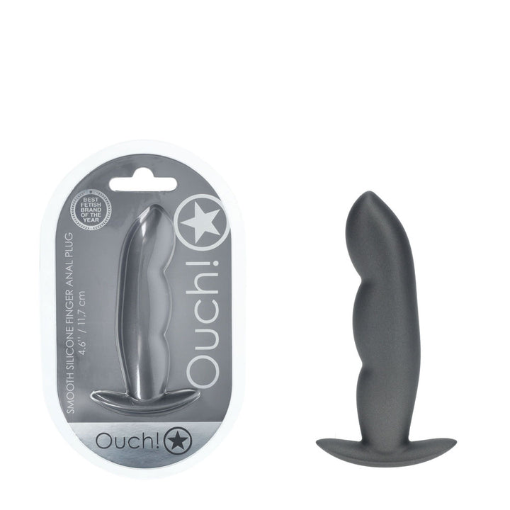 Ouch! Finger Anal Plug - Gun Metal