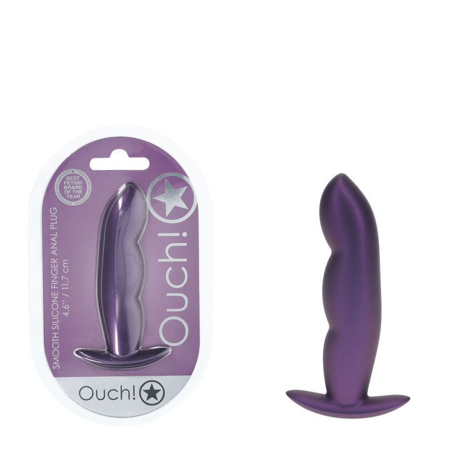 Ouch! Finger Anal Plug - Metallic Purple