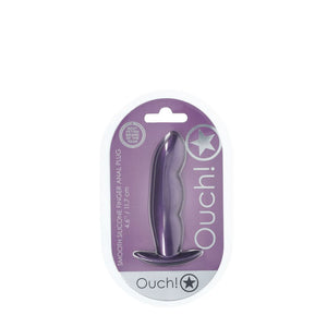 Ouch! Finger Anal Plug - Metallic Purple