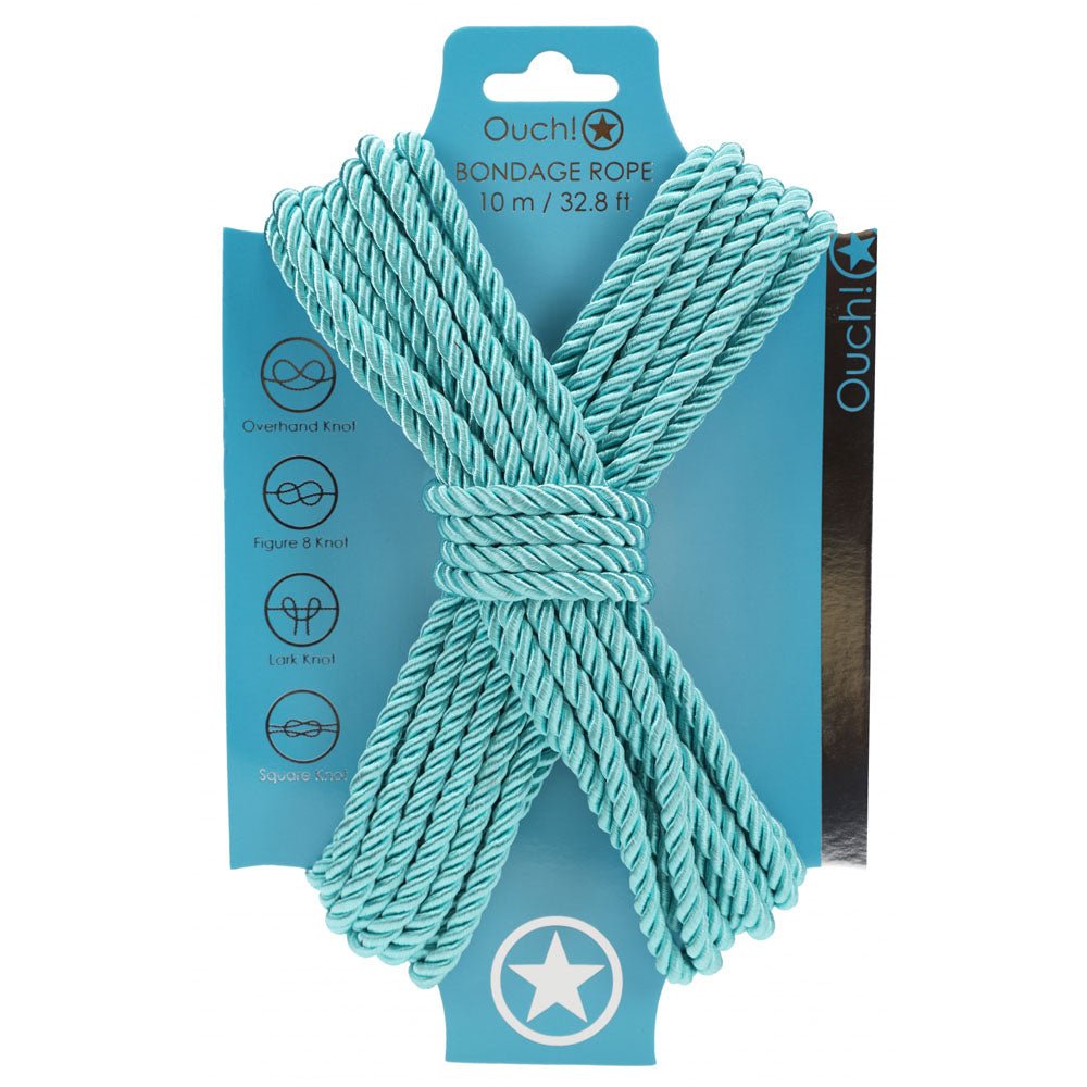 Ouch! Blue Bondage Rope - 10 Mtrs