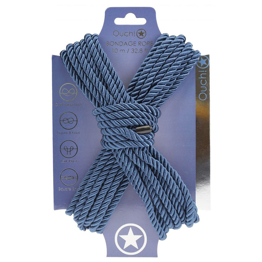 Ouch! Navy Blue Bondage Rope - 10 Mtrs