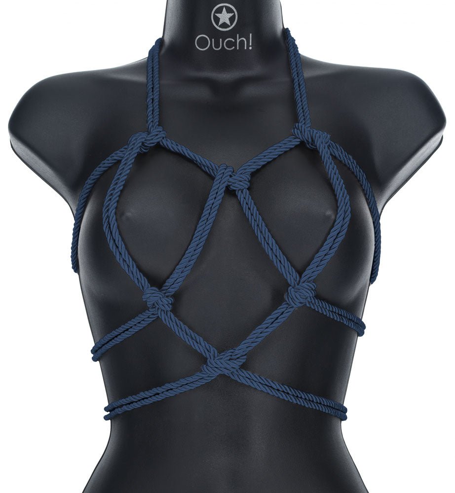 Ouch! Navy Blue Bondage Rope - 10 Mtrs