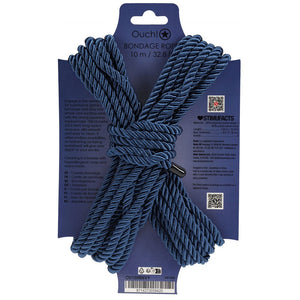 Ouch! Navy Blue Bondage Rope - 10 Mtrs