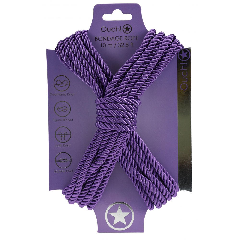 Ouch! Purple Bondage Rope - 10 Mtrs