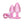 Ouch! Paris Collection - Metal Anal Plug Set - Metallic Pink