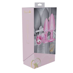 Ouch! Paris Collection - Metal Anal Plug Set - Metallic Pink