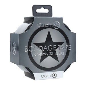 Ouch! PVC Non-Stick Bondage Tape - Black - 20 metre Length
