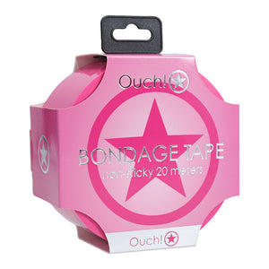 Ouch! PVC Non-Stick Bondage Tape - Pink - 20 metre Length