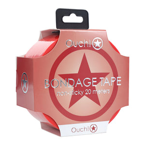 Ouch! PVC Non-Stick Bondage Tape - Red - 20 metre Length