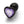 Ouch! Heart Gem Gunmetal Butt Plug - Small