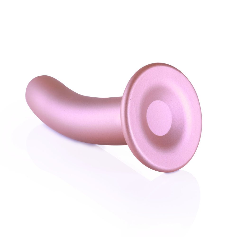 Ouch! Smooth Silicone 6 Inch G-Spot Dildo - Rose Gold