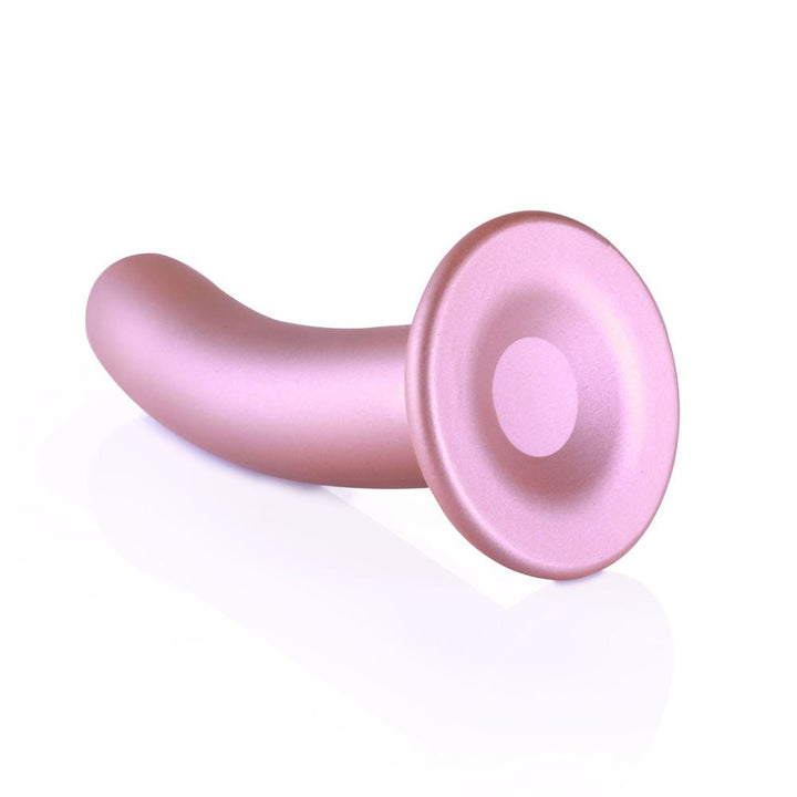 Ouch! Smooth Silicone 6 Inch G-Spot Dildo - Rose Gold