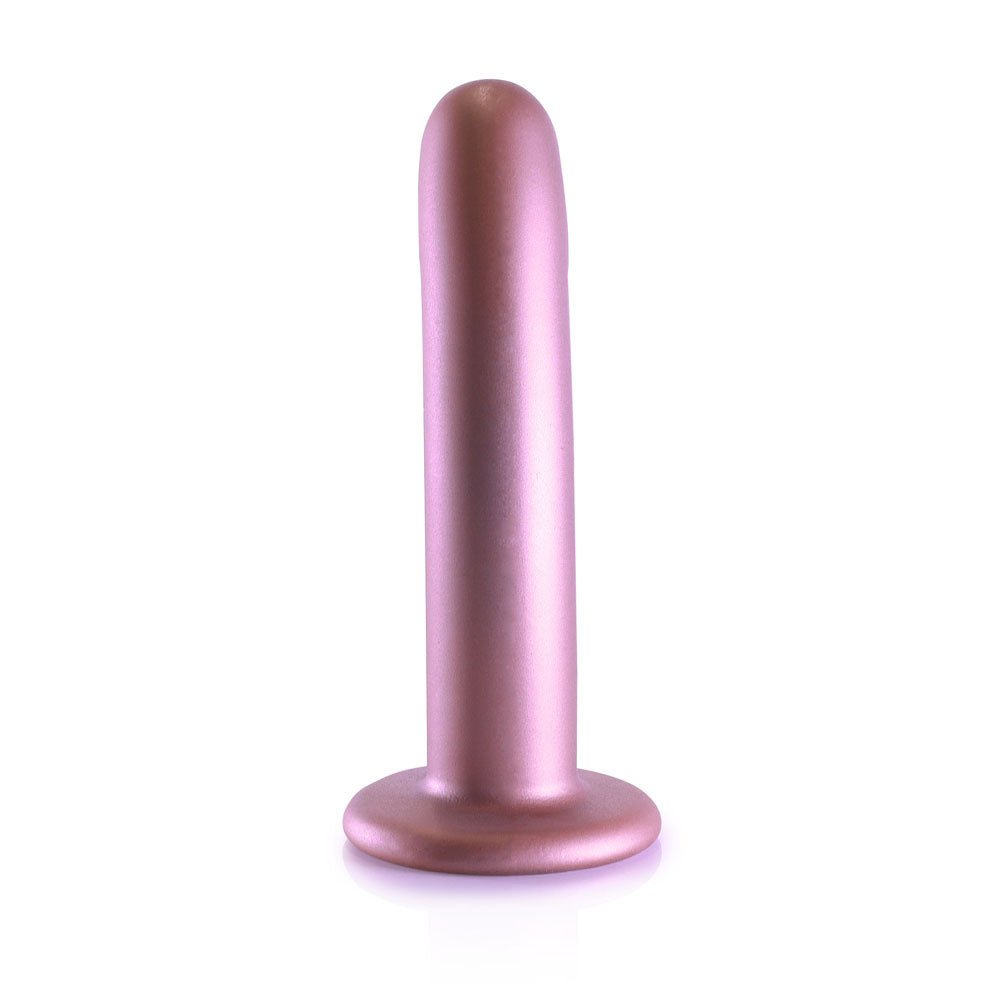 Ouch! Smooth Silicone 6 Inch G-Spot Dildo - Rose Gold