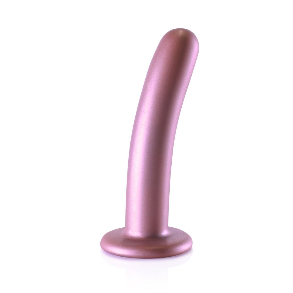 Ouch! Smooth Silicone 6 Inch G-Spot Dildo - Rose Gold