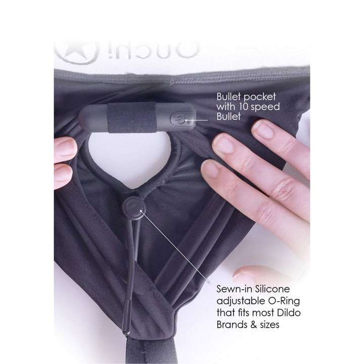 Ouch! Vibrating Strap-On Boxer - M/L