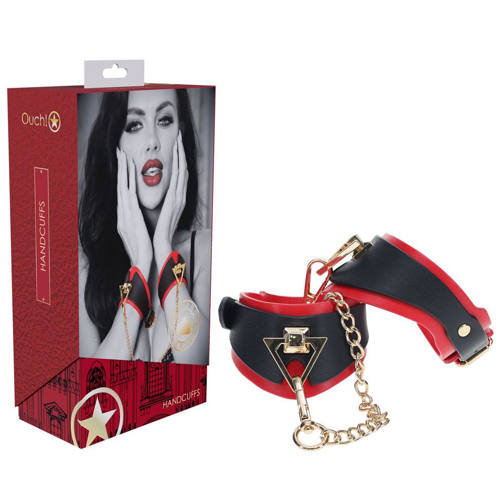 Ouch! Milan Collection - Handcuffs - Black/Red