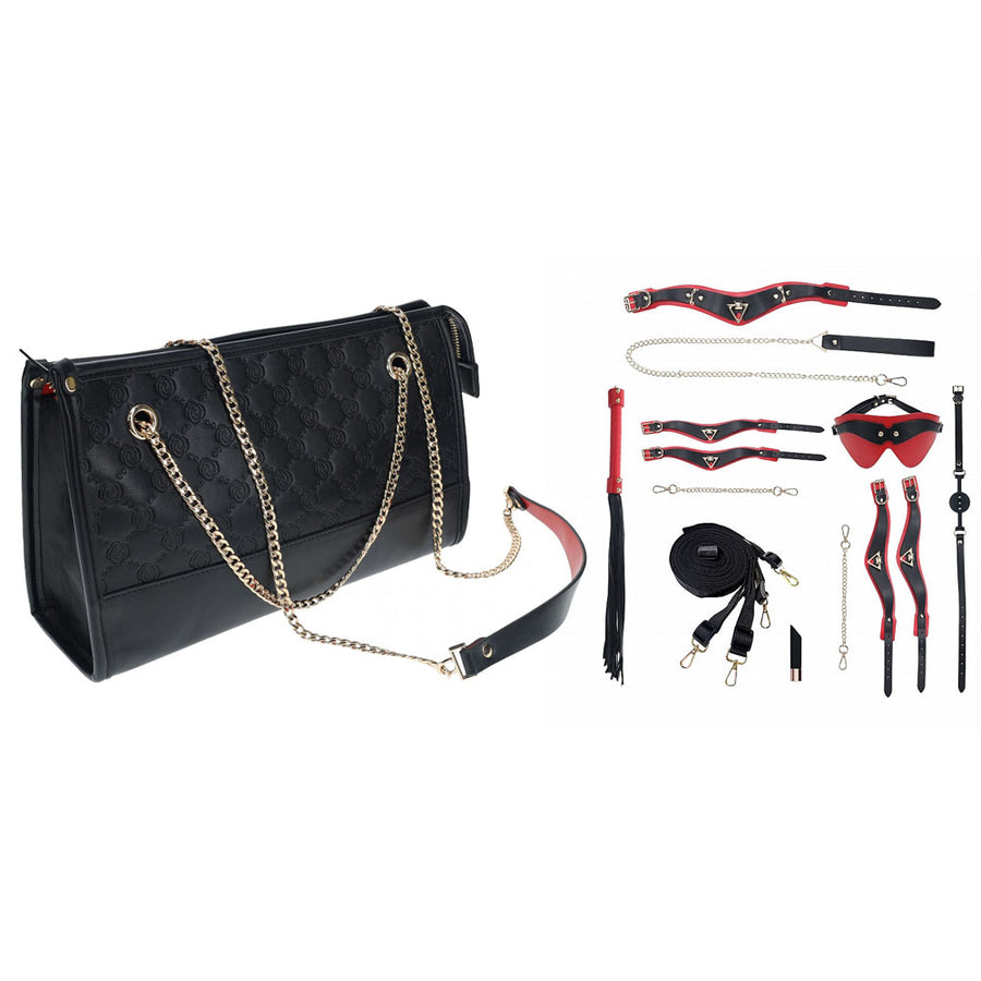 Ouch! Milan Collection - Kit with Bag - 8 Piece - Black/Red 