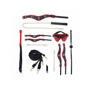 Ouch! Milan Collection - Kit with Bag - 8 Piece - Black/Red 