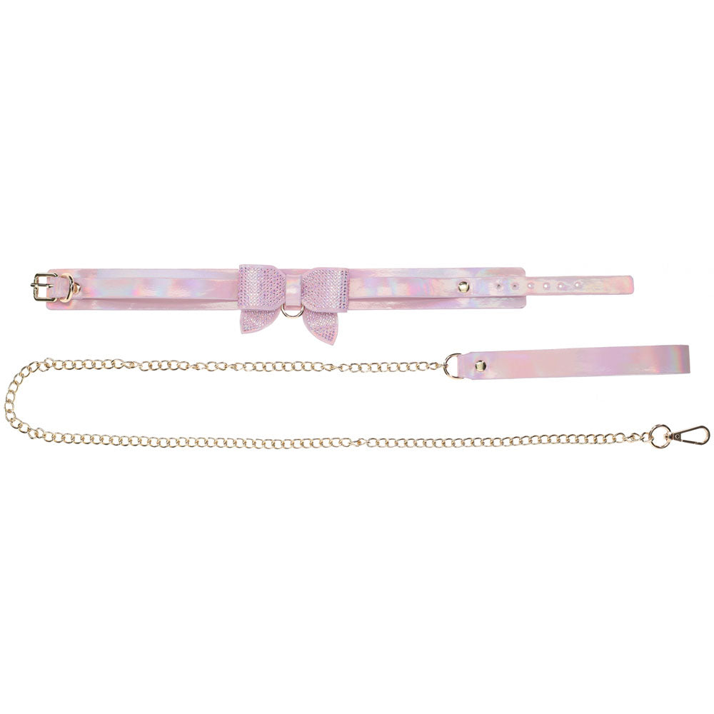 Ouch! Paris Collection - Collar with Leash - Pink