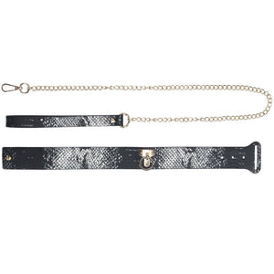 Ouch! Florence Collection - Collar with Leash - Black