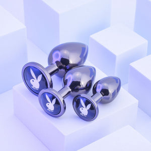 Playboy Pleasure 3 Ways - Metal Butt Plugs - Set of 3 Sizes