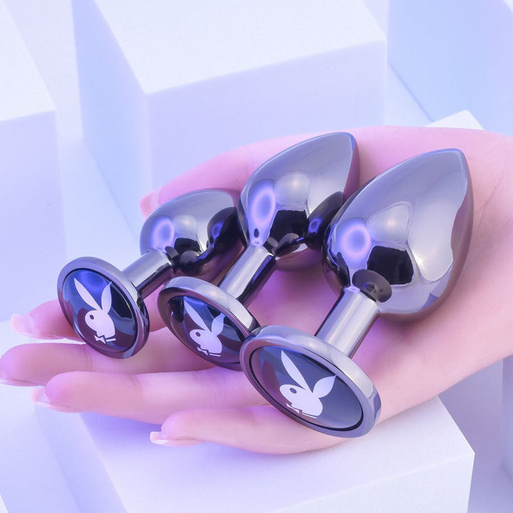 Playboy Pleasure 3 Ways - Metal Butt Plugs - Set of 3 Sizes