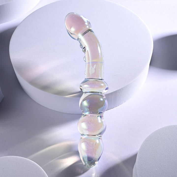 Playboy Pleasure Jewels Glass Double Ended Dildo