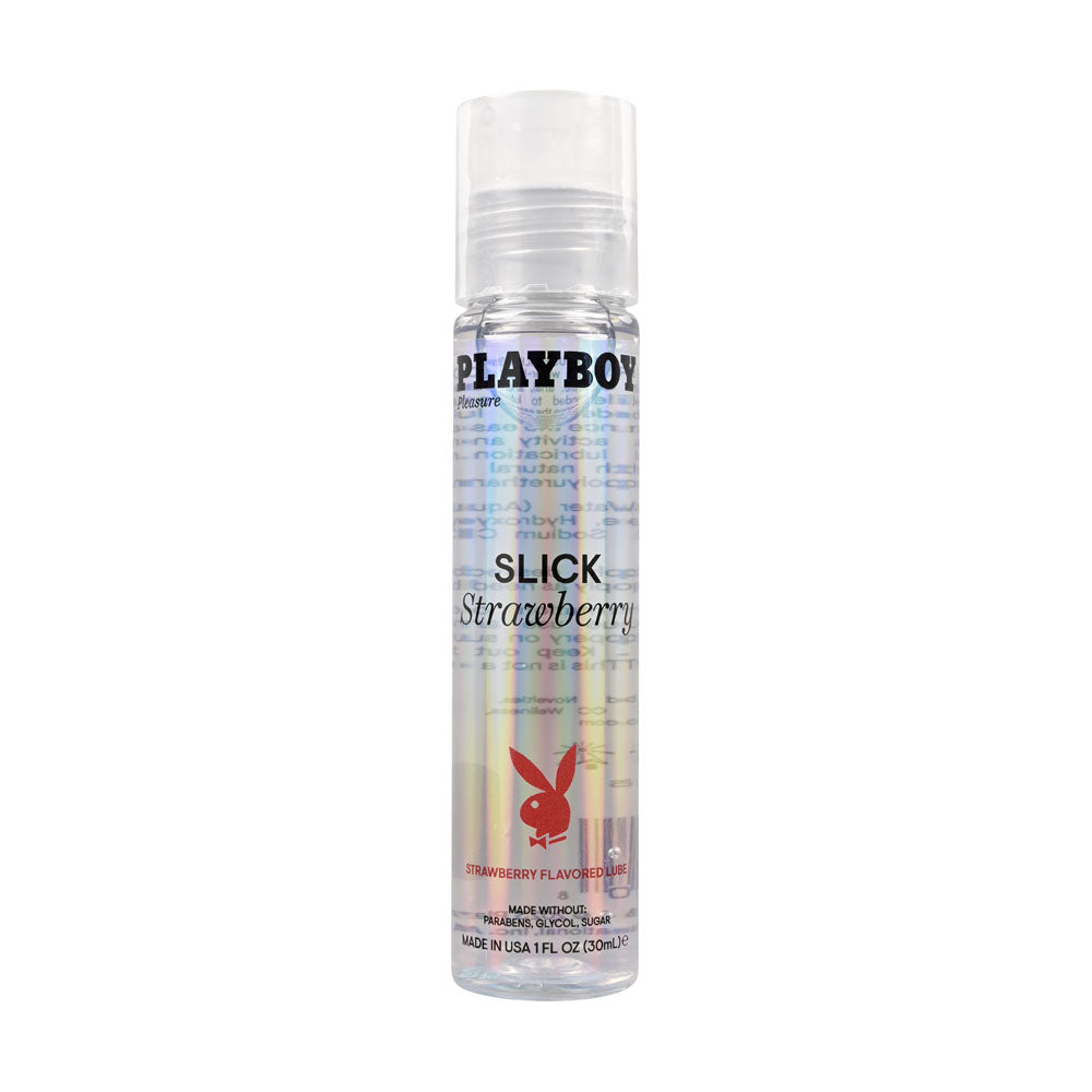 Playboy Pleasure Slick Strawberry Flavoured Water Based Lubricant - 30ml