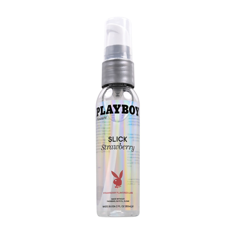 Playboy Pleasure Slick Strawberry Flavoured Water Based Lubricant - 60ml