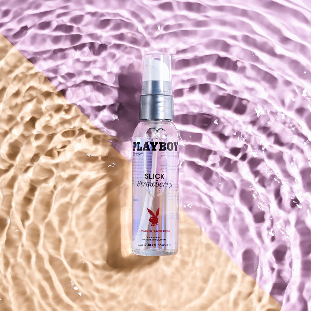 Playboy Pleasure Slick Strawberry Water Based Lubricant - 60ml