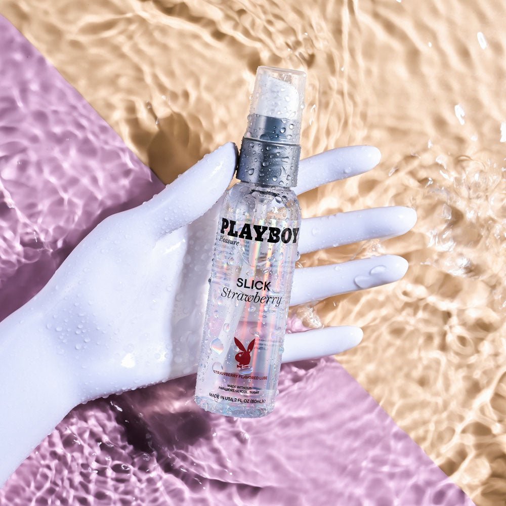 Playboy Pleasure Slick Strawberry Water Based Lubricant - 60ml