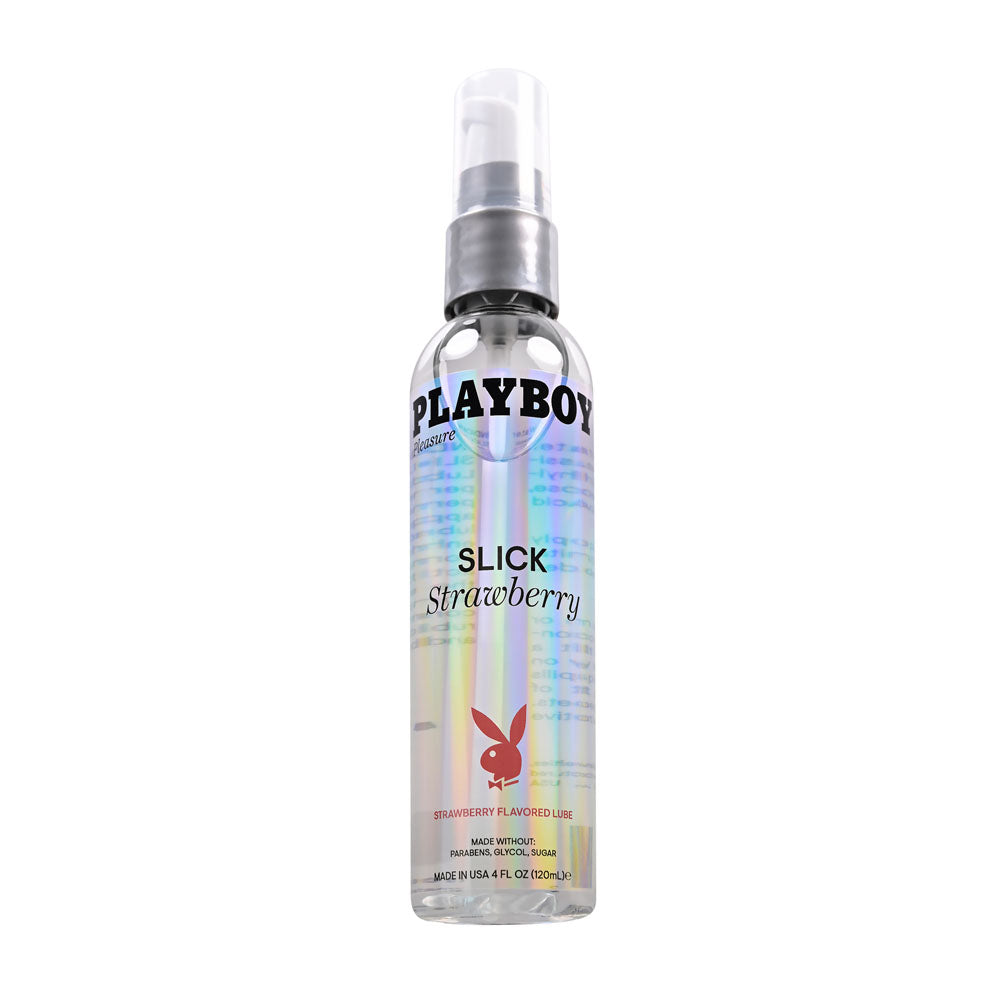 Playboy Pleasure Slick Strawberry Flavoured Water Based Lubricant - 120ml