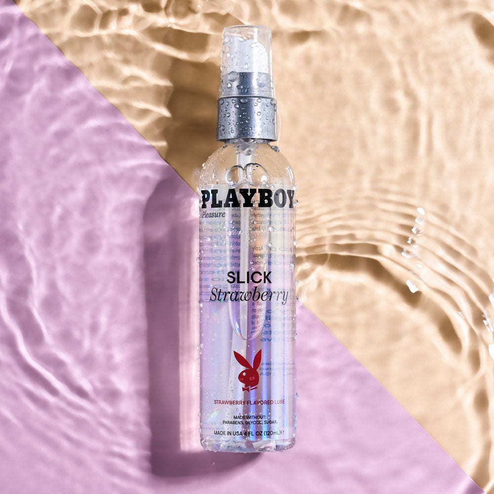 Playboy Pleasure Slick Strawberry Water Based Lubricant - 120ml