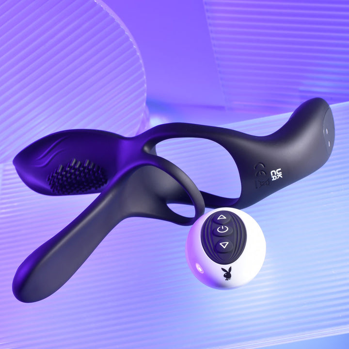Playboy Pleasure The 3 Way - Vibrating Cock Ring with Wireless Remote