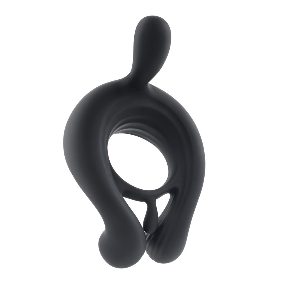 Playboy Pleasure Triple Play - Cock Ring with Wireless Remote - Black