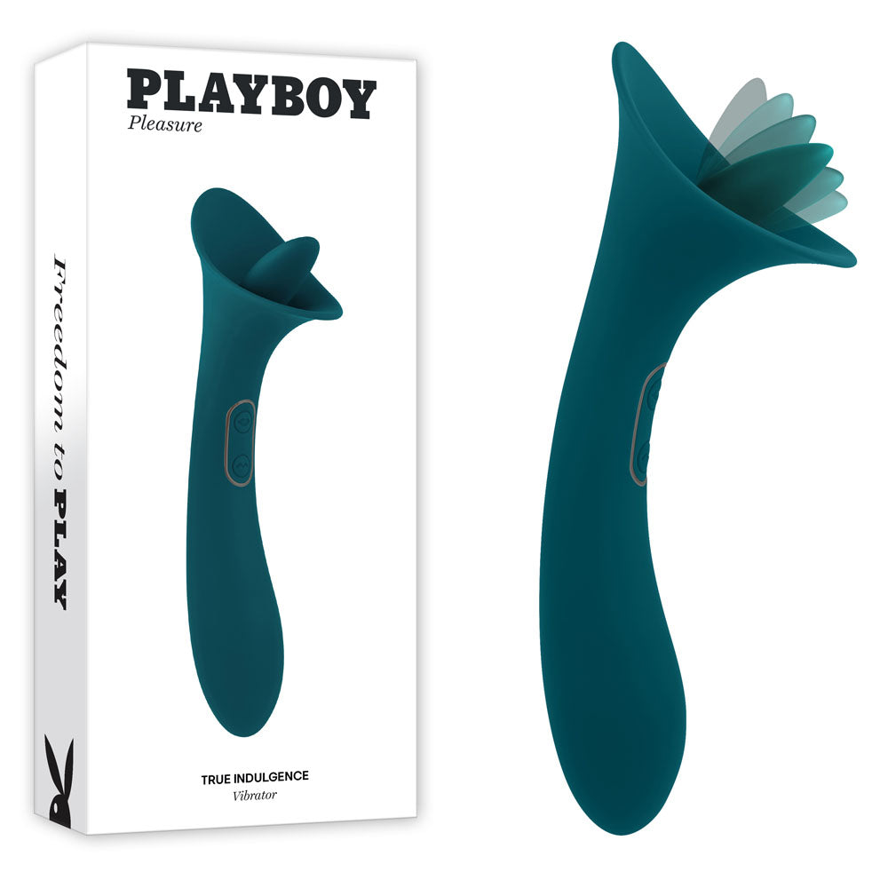 Playboy Pleasure True Indulgence Vibe with Flicking Tip - Teal