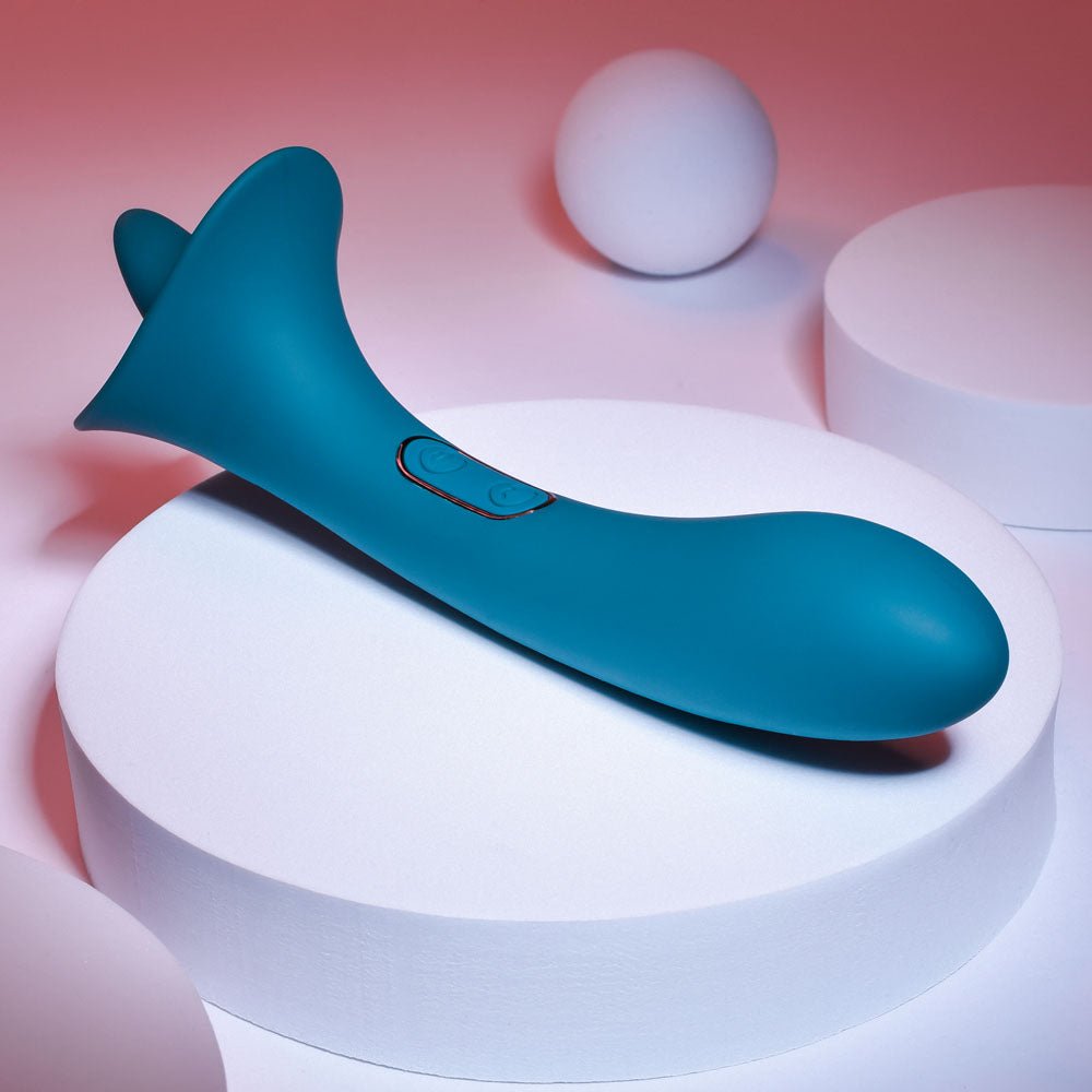 Playboy Pleasure True Indulgence Vibe with Flicking Tip - Teal