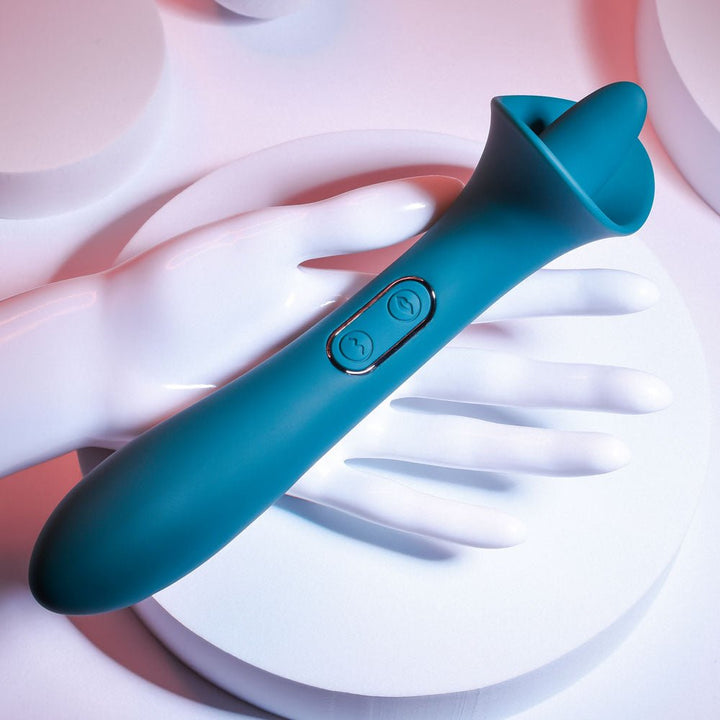 Playboy Pleasure True Indulgence Vibe with Flicking Tip - Teal