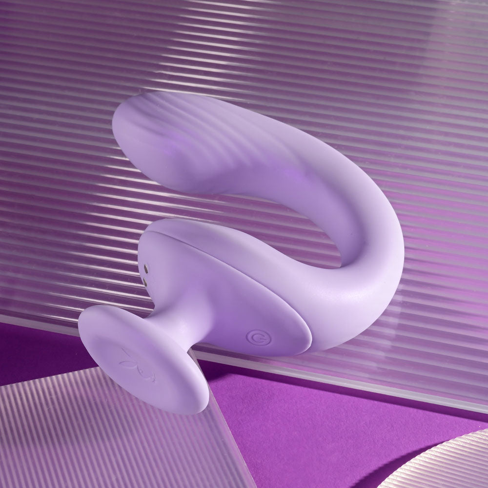 Playboy Pleasure Rev Me Up - Dual Motor Curved Vibrator - Purple