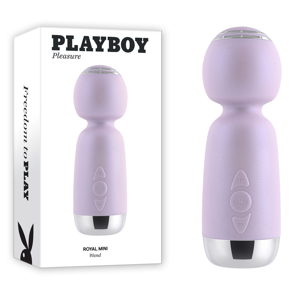 Playboy Pleasure Royal Mini Wand Vibrator - Lilac