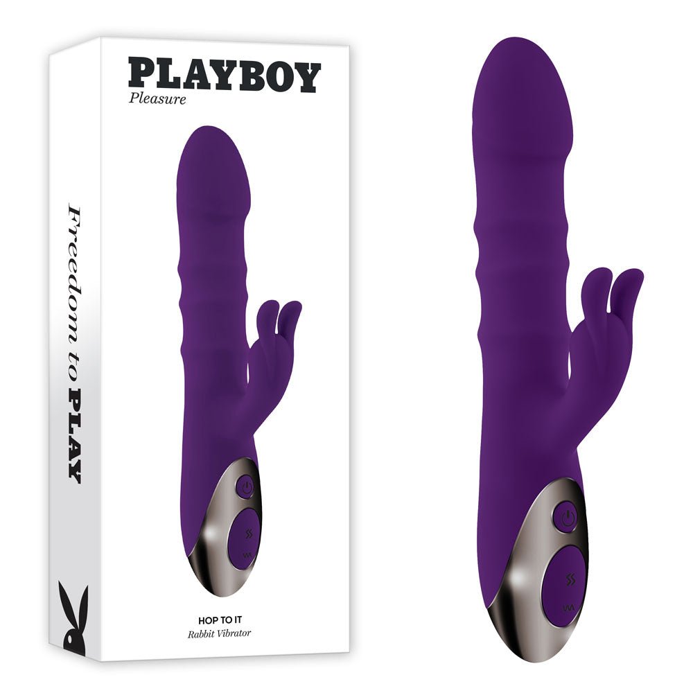 Playboy Pleasure Hop To It Rabbit Vibrator - Purple