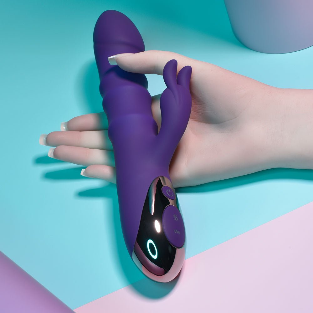 Playboy Pleasure Hop To It Rabbit Vibrator - Purple