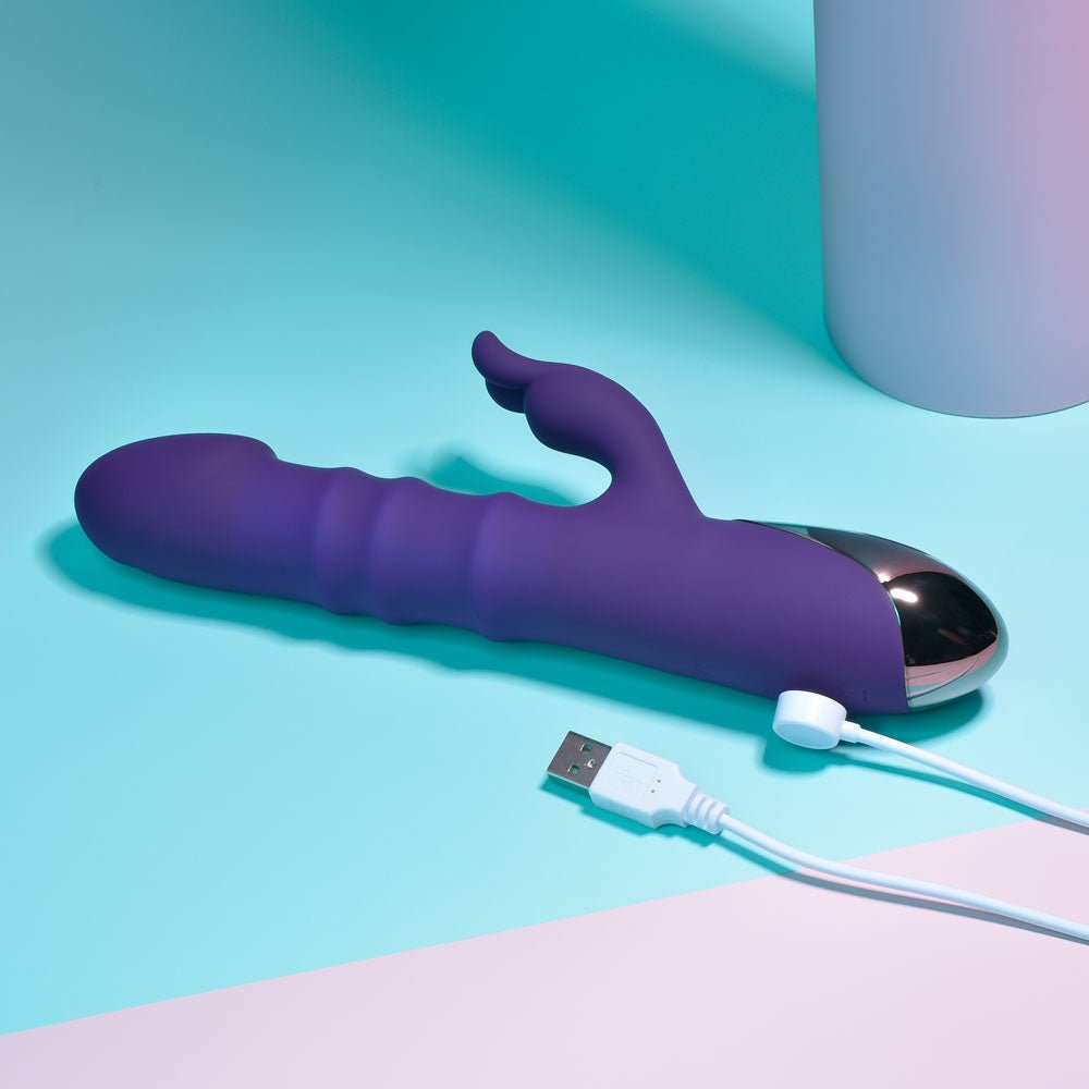 Playboy Pleasure Hop To It Rabbit Vibrator - Purple