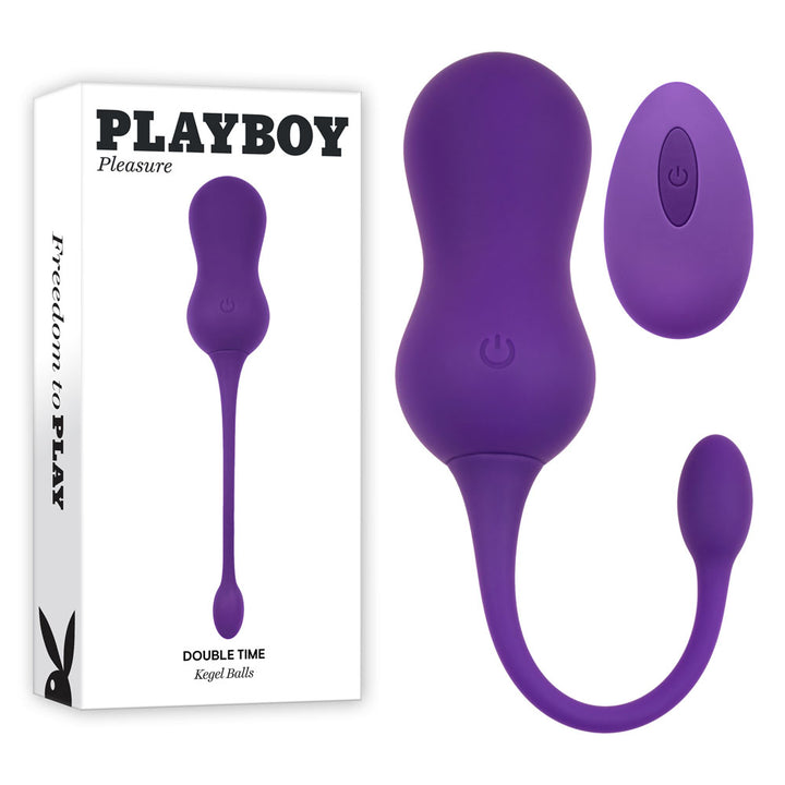 Playboy Pleasure Double Time - Vibrating Kegel Balls - Purple