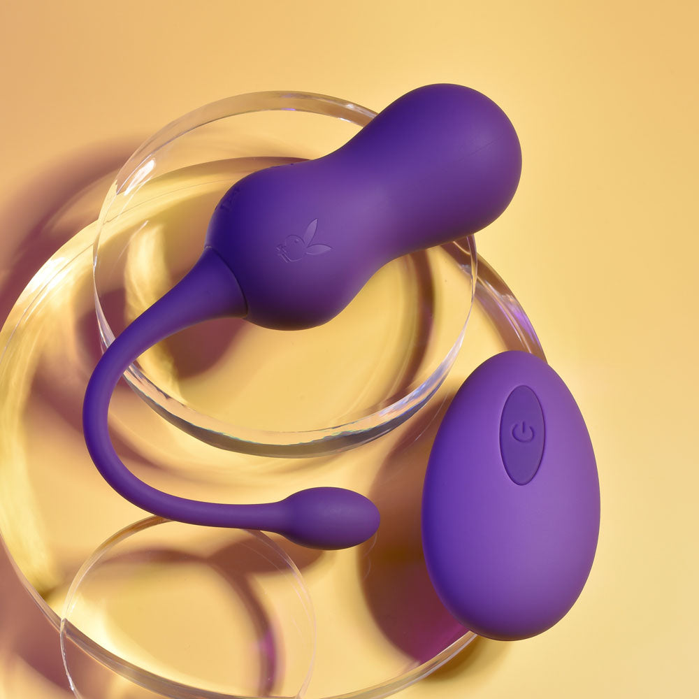 Playboy Pleasure Double Time - Purple Vibrating Kegel Balls
