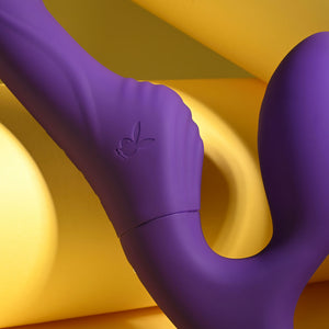 Playboy Pleasure Hug It Out Strapless Strap-On Triple Stimulator - Purple