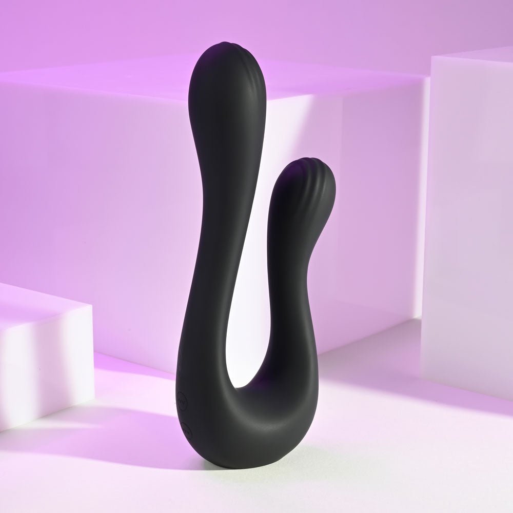 Playboy Pleasure The Swan - Dual Ended Vibrator - Black